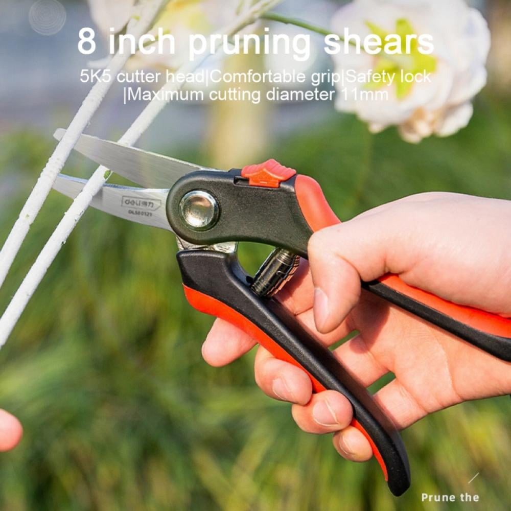 [Big Clear!]8" Pruning Shears,Heavy Duty Garden Shears,Stainl Steel