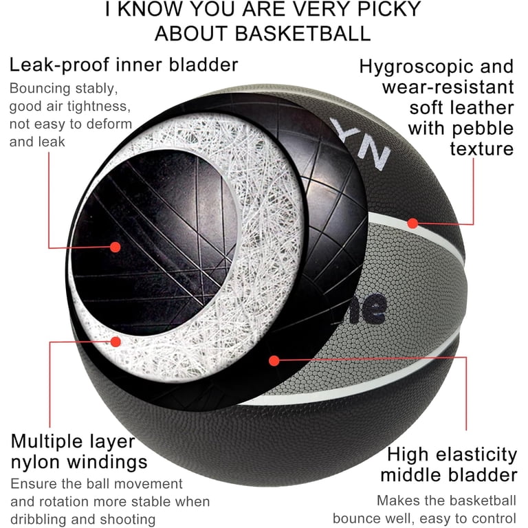 Custom Personalized Basketball | Add Your Photos & Text, PU Leather, Size 5 & 7