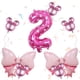 thumbnail image 1 of Set de globos Kaemi Mini Mouse rosa con lazo para fiesta de segundo cumpleaños, 1 of 7