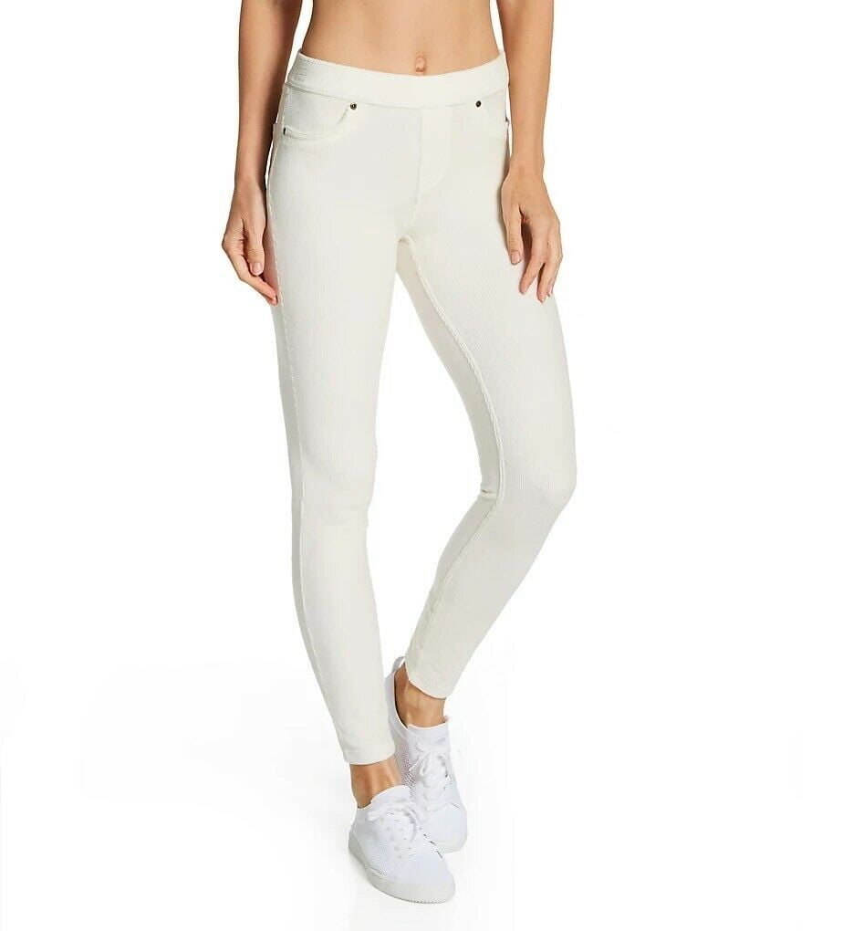 Corduroy Leggings, White Satin, Large 