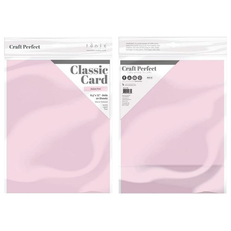 Craft Perfect Weave Textured Classic Card 8.5 inchx11 inch 10/Pkg-Blossom Pink