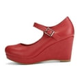 thumbnail image 3 of BOCCA Women MaryJane Wedge Heels Platform Pumps with Ankle Strap,Round Toe Dress Shoes for Work Party, 3 of 5
