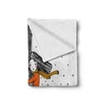 thumbnail image 2 of Dog Soft Flannel Fleece Throw Blanket, Young Girlnd Pug Dog Holding Tree in the Snowy Weather Illustration, Cozy Plush for Indoor and Outdoor Use, 50" x 70", White and Black, by Ambesonne, 2 of 6