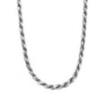 thumbnail image 2 of Mens White Gold Chain - Solid White Rope Chain - Silver / 10K / 14K, 2 of 7