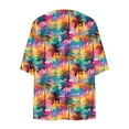 thumbnail image 4 of Feancey Women's Chiffon Kimono Cardigans Lightweight Batwing Cardigan Summer Casual Beach Coverup Tops Prime Today Clearance! Multicolor XXL, 4 of 6