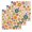 Yellow, variant on Vintage Boho Floral Kitchen Dish Towels for Drying Dishes Set of 3, Yellow Pink Floral Bohemia Beige Waffle Weave Microfiber Hand Tea Bathroom Towels Quick Dry & Absorbent Towel 12x12