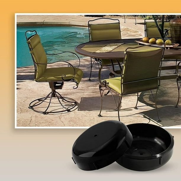 Lefu 1.5 Inch Patio Furniture Seating Glides Feet Caps for Wrought Iron Outdoor Furniture Easy to Install Replacement Chair and Table Feet Glide Protectors Cap Black 32 Pieces Walmart