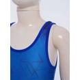 thumbnail image 5 of YiZYiF Kids Boys Geometric Print Wrestling Singlets Powerlifting Training Singlets Gym Sport Tank Top Blue 6, 5 of 7