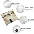 thumbnail image 4 of BANET Throw Pillow Cases Christian Bible Joshua with Inspirational Quotes Cushion Cover Super Soft Standard Pillow Protectors Home Couch Decor 24x24in, 4 of 5