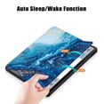 thumbnail image 3 of TECH CIRCLETrifold Stand Cases for Galaxy Tab S9 2023/S8 2022/S7 2020, Flip Folio Hard PC Back Shell Multi Angles Stand Smart Slim Case with Auto Sleep/Wake for Galaxy Tab S9 /S8 /S7 11 inch, Sea Wave, 3 of 11