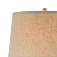 thumbnail image 2 of Buon 31 Inch Hydrocal Table Lamp, Drum Shade, Dark Brown Tall Block Base, 2 of 5