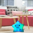 thumbnail image 6 of Nmdmisc Creative Twinkle Star Glowing LED Night Light Up Plush Pillows Stuffed Toys Birthday Gifts for Kid Children Friends,Couch Bed Throw Pillows Decorative Light -Blue, 6 of 6