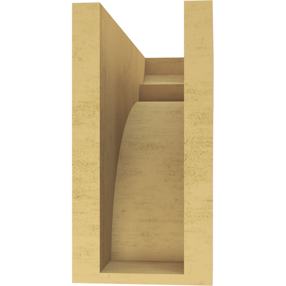 5"W x 15"D x 10"H Classic Yorktown Rough Cedar Woodgrain TimberThane Corbel, Primed Tan