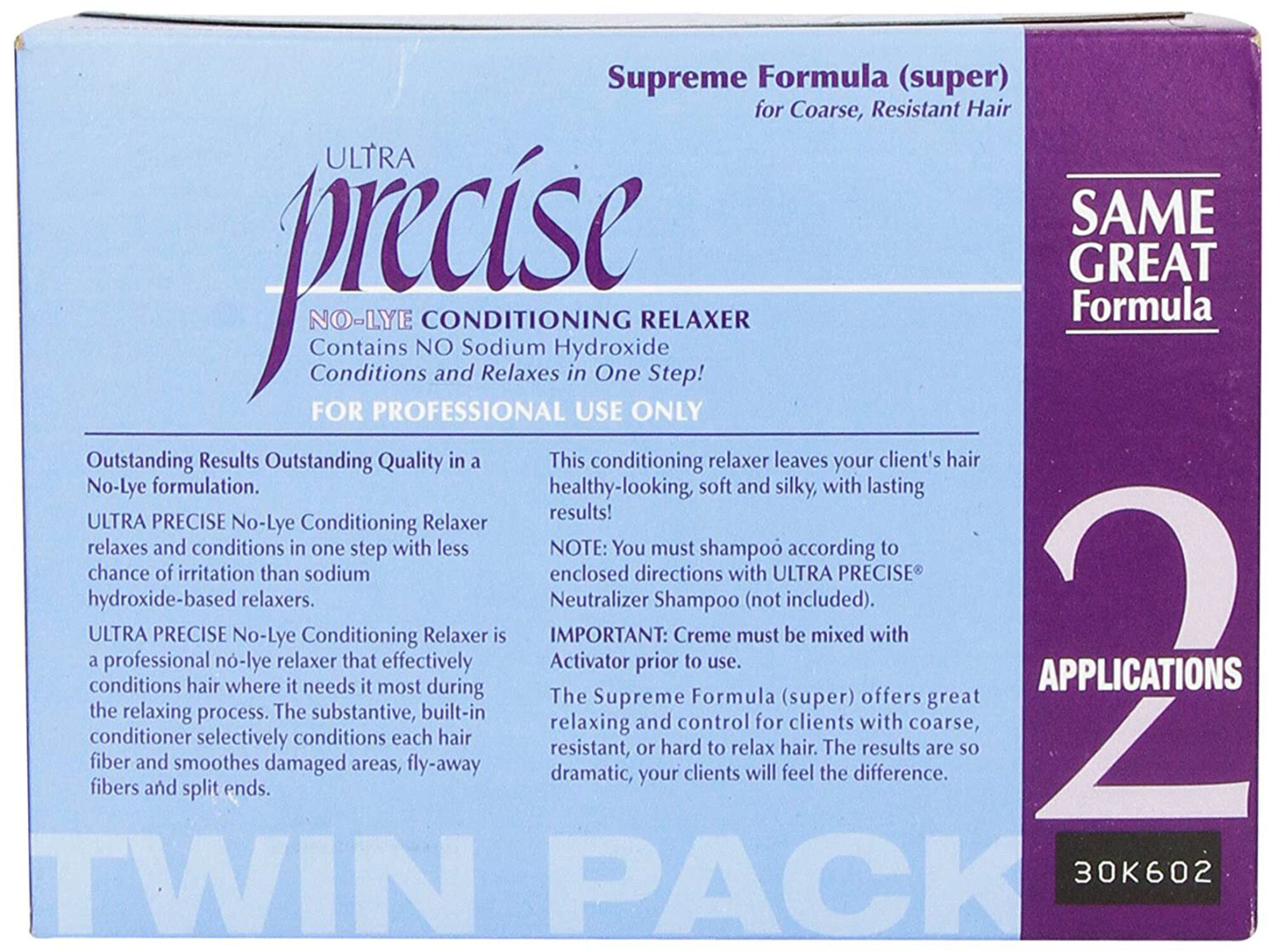 Ultra Precise No-Lye Conditioning Relaxer, Supereme 2 ea