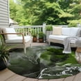thumbnail image 6 of Addison Rugs Chantille Indoor/Outdoor Contemporary Watercolors Green Washable Round Rug, 8' x 8', 6 of 6