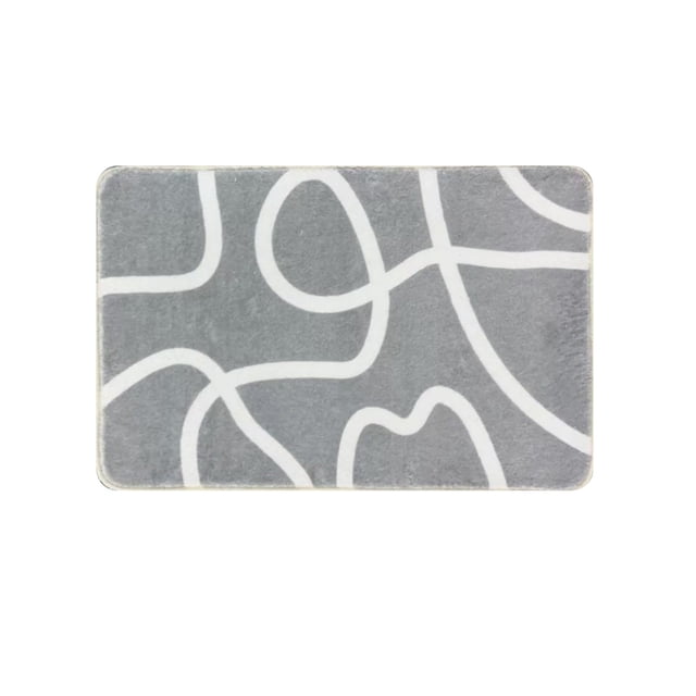 Non Slip Bath Mat for Bathroom 40 cm x 60 cm Microfiber Absorbent Rug with Rubber Backing