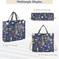 thumbnail image 6 of FORMRS Womens Corduroy Tote Bag Crossbody Shoulder Purse Handbag with Detachable Strap, Vibrant Ocean Pattern, 6 of 7