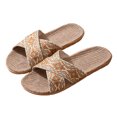 thumbnail image 4 of Mepaouo Womens Mens House Slippers Linen Indoor Outdoor Summer Beach Shoes Unisex Home Slide Shoes, 4 of 5