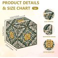 thumbnail image 2 of Classical Retro Patterned Tissue Storage Box Square Foldable Tissue Box Holder Waterproof Leather Paper Towel Case Cover Container Organizer for Bedroom Office Car 13 * 13 * 13cm, 2 of 8