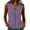 Purple, variant on cocolona Womens Summer Linen Tank Tops Sleeveless Lapel Hollow Out Shirts Dressy Casual Solid Color Blouses