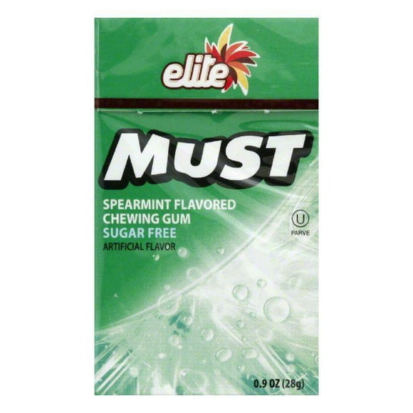 Elite Spearmint Flavored Sugar Free Chewing Gum, 0.9 Oz (Pack of 16)
