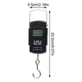 thumbnail image 3 of JIhuahe Portable Electronic Hanging Scale - 110 lb Capacity for Fishing, Express Delivery, and Weighing, Digital Hook Scale with LCD Display,Black, 3 of 7