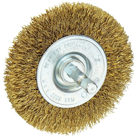 drill brush brass wire inch vermont rust shank hex removing wheel course scale paint american dialog displays option button additional