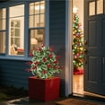 thumbnail image 3 of Uxgjfwu Christmas Yard Stakes, 2-Pack Outdoor Ground Insert Decor with Red Berries and Leaves, Simulation Plant for Garden Pathway, 3 of 8