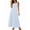 Light Blue, variant on Women'S 2025 Summer Spaghetti Strap Plaid Square Neck A Line Casual Beach Vacation Long Maxi Dresses Light Blue L