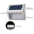 thumbnail image 3 of Paquete de 6 luces LED solares de acero inoxidable para exteriores, modernas para cubiertas, escaleras, patios y jardines, 3 of 5