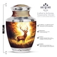 thumbnail image 2 of JAGASY Deer Handcrafted Urn for Husband - Brown Large Urn for Ashes Adult Male - Forest Sunset Decorative Funeral Urns for Spouse - Memorial Cremation Urns for Wife - (10 Inch), 2 of 7