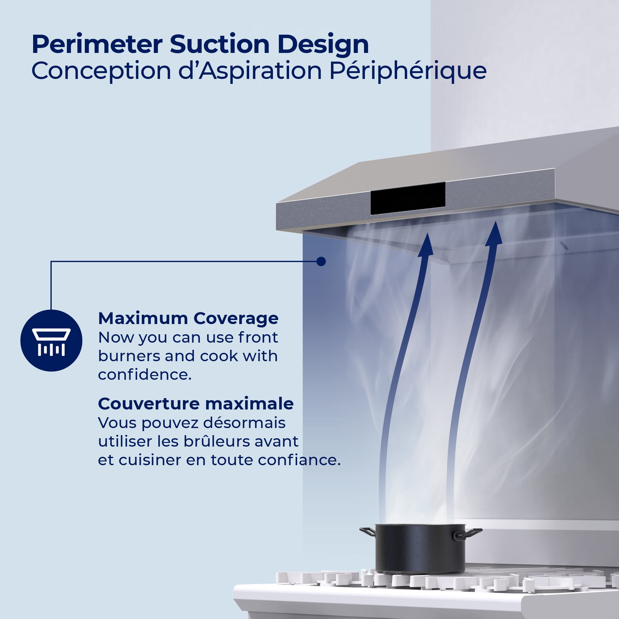 Hauslane UC-PS38 30-in Ducted White Undercabinet Range Hood with Steam Clean