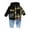 Yellow, variant on Toddler Boys 2 Piece Outfits Long Sleeve Patchwork Plaid Prints Hooded Tops and Pants Outfits Clothing Set Size 18-24 Months ,Blue