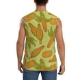 thumbnail image 4 of Bingfone Corn Pattern Men's Tank Tops Workout Sleeveless Tee Shirts Running Beach Tanks for Men-Small, 4 of 8