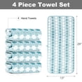 thumbnail image 2 of Sanmadrola Hand Towels 13" x 29" Set of 4, 700 GSM Cotton High Absorbent Quick Dry Green Bath Sheets for Bathroom,Gym,Hotel, 2 of 9