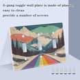 thumbnail image 3 of Yayeee Toggle Light Switch Wall Plate 2-Gang 4.56"x4.48" Decorative Outlet Cover, Colorful Road at Night, 3 of 7