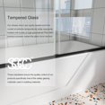 thumbnail image 3 of 60-58 in. Semi-Frameless Double Sliding Tub Door, Shower Bypass Bathtub SGCC Tempered Glass Door, Matte Black, 3 of 8