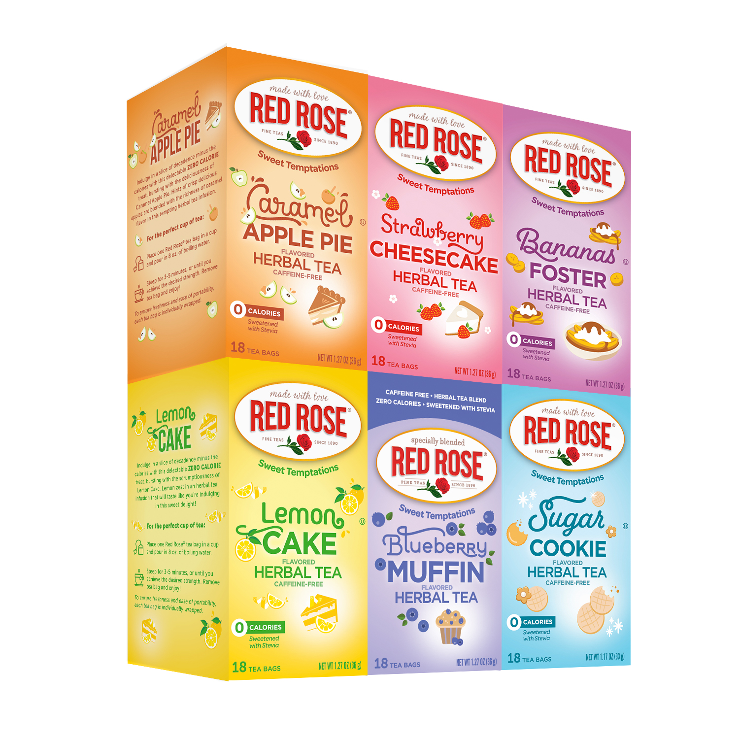 Red Rose Sweet Temptations Bundle 108ct 6 pack