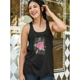 thumbnail image 2 of Rose Love Racerback Tank Women -Image by Shutterstock, Female XX-Large, 2 of 4