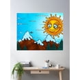 thumbnail image 2 of Happy Sun Poster Wall Art, Modern Wall Decor For Living Room Bedroom, 16x24 UNFRAMED, 2 of 3