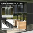 thumbnail image 5 of Mondawe 12x14FT Outdoor Sunroom - Galvanized Steel Hardtop Gazebo, Lockable Door & Movable PC Screen for Patio Backyard, 5 of 8
