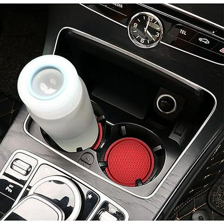 4-Pack Car Cup Holder Coasters - 2.75" Non-Slip Insert Protectors For Most Vehicles