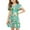 #A04-Green, variant on Girls Summer Dress Size 7-8 Casual A-Line Ruffle Sleeve Midi Dress Floral Print Basic Crew Neck Swing Sundresses 3-4 Years,Blue