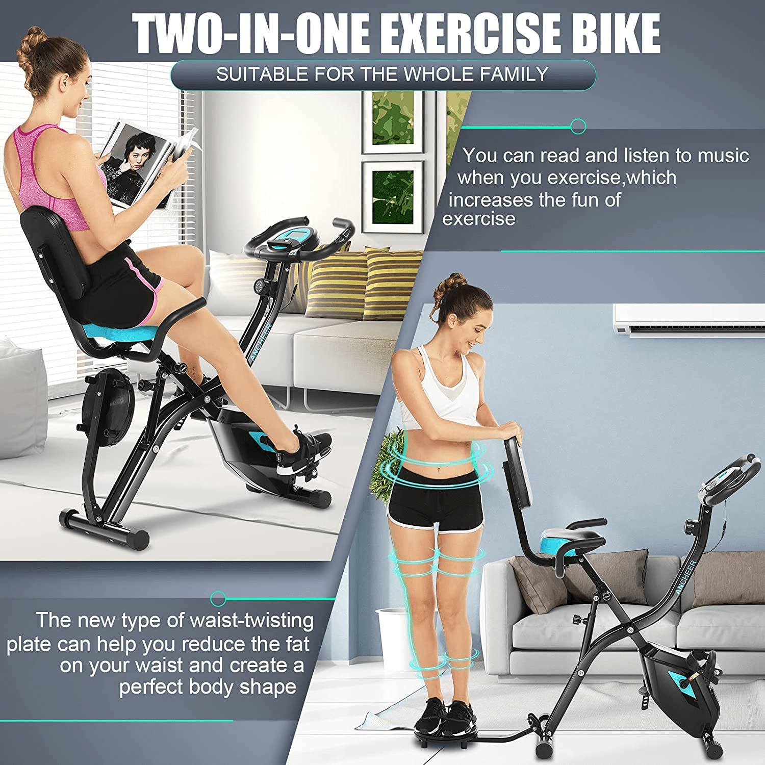 ancheer folding exercise bike reviews