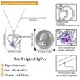 thumbnail image 5 of Fasjewly 18K White Gold Plated Heart Necklace for Women,CZ Heart June Alexandrite Birthstone Pendant Jewelry Gift for Wife Mom Girlfriend,Valentine's Day Mother's Day Birthday Anniversary Gift, 5 of 10