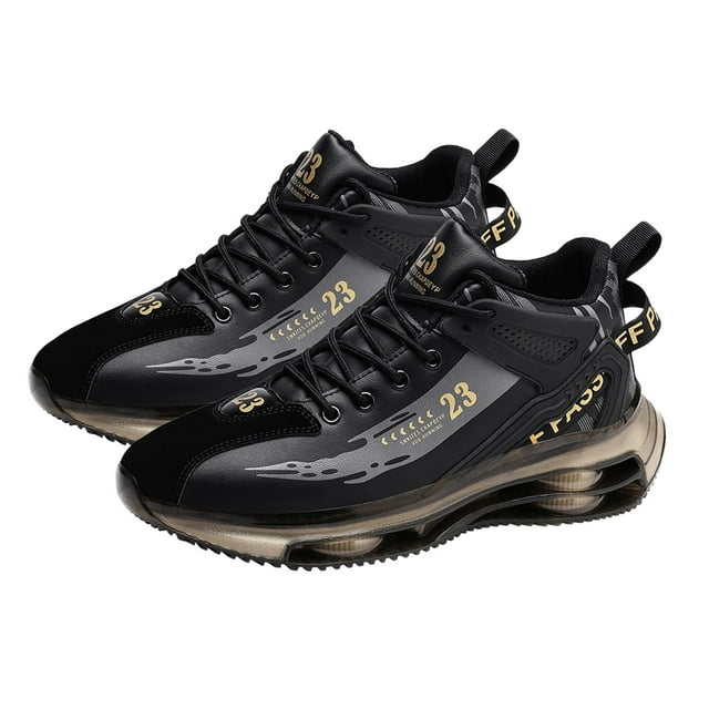 Zapatillas de deporte Zapatos para correr Moda Atlético Casual Cómodo Calzado ligero Botines para senderismo Baloncesto Jogging al aire libre Hombres negra Baoblaze Botas para correr