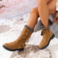 thumbnail image 2 of JUSLIO Winter Boots for Women,Mid Calf Boots Solid Color Womens Snow Boots Fashion Casual Comfort Low Heels Plus Size Boots, 2 of 9
