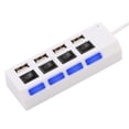 thumbnail image 1 of Hub USB de 4/7 puertos de alta velocidad, interruptor de encendido / apagado, expansor, PC, portátil, portátil, convertidor múltiple, adaptador divisor AweSitey DZ4096-04B, 1 of 2
