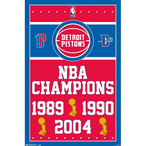 NBA Detroit Pistons - Champions 17 Wall Poster, 22.375" x 34"