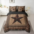 thumbnail image 2 of jejeloiu Vintage Texas Stars 7-Piece Twin Bedding Sets,Retro Geometric Plaid Bedding Comforter Set For Cowboy Kids Reversible, 2 of 8